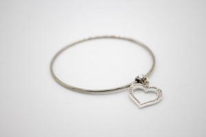 Heart Bangle Bracelet