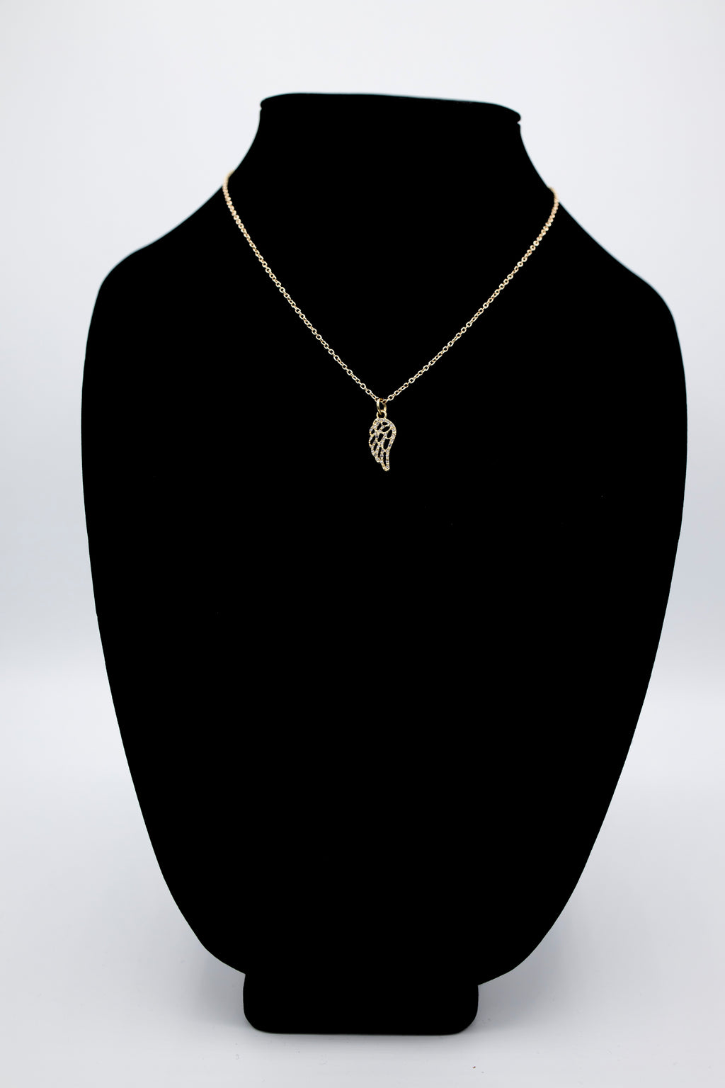 Gold Pave Angel Wing Necklace