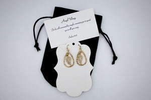 Gold Pave Angel Wings Earrings